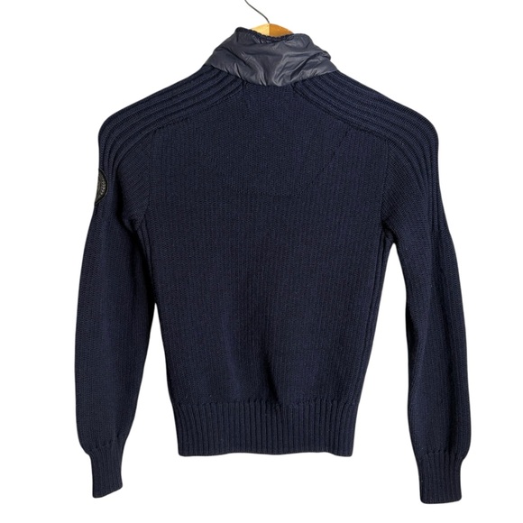 Canada Goose sweater merino wool knit navy blue full zip size xs Italy - Picture 2 of 9
